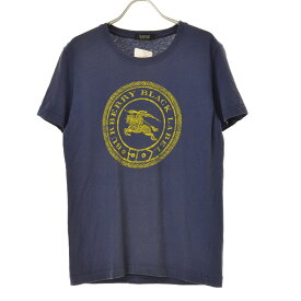 【中古】BURBERRY BLACK LABEL / バーバリーブラックレーベルD1P28-317-29 ロゴプリント半袖Tシャツ【cacfbaad-m】
