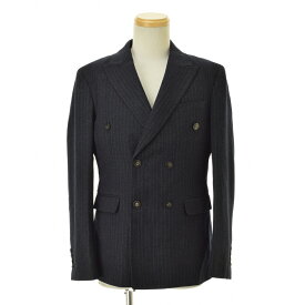 【中古】古着 / フルギベスト付 ストライプダブルテーラードジャケット【cacfabcd-m】