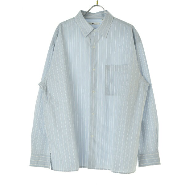 【中古】UNIQLO / ユニクロ C ブロードオーバーサイズ ストライプユニセックス長袖シャツ【cacgahba-l】