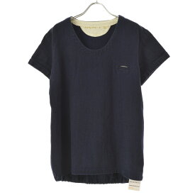 【中古】【期間限定値下げ】Dulcamara / ドゥルカマラインディゴ染め ウール バルーンT半袖カットソー【cacfahah-l】