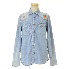 【中古】【期間限定値下げ】HYSTERIC GLAMOUR / ヒステリックグラマー0253AH06 JUPITER 刺繍 デニムウエスタン長袖シャツ【cacfacaj-m】