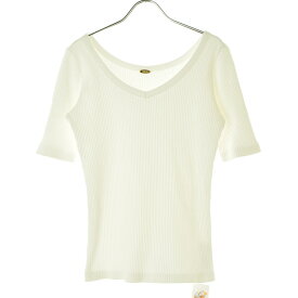 【中古】MUSE de DEUXIEME CLASSE / ミューズデドゥーズィエムクラス20070500405010 COTTON RIB Vネック五分袖Tシャツ【cacfajai-l】