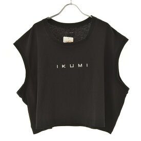 【中古】IKUMI / イクミワイド ロゴプリントノースリーブTシャツ【cacfaicj-l】