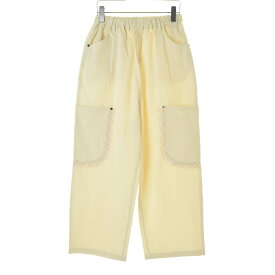 【中古】nunuforme / ヌヌフォルム26SS 09-nf25-643-007 ランダムステッチパンツコットンパンツ【cacgahbf-l】