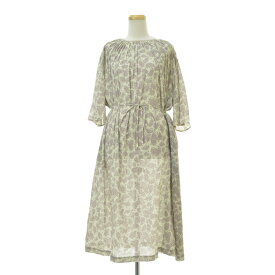【中古】mina perhonen / ミナペルホネンws3487 very berryロング七分袖ワンピース【cacfbbda-l】
