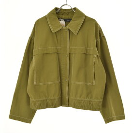 【中古】ZARA / ザラジップアップコットンジャケット【cacfbbce-l】