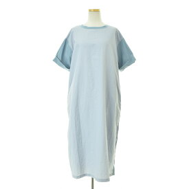 【中古】【期間限定値下げ】pual ce cin / ピュアルセシン0221090010【Du noir】前後異素材ワンピース ロング半袖ワンピース【cacfajca-l】