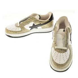 【中古】A BATHING APE / アベイシングエイプ00s BAPESTA LOW COCOA SNAKE ベイプスタ ロー ココア スネークスニーカー【caceadcb-z】