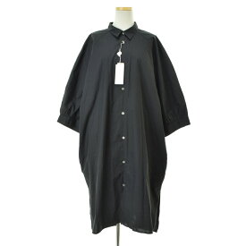 【中古】UNIVERSAL TISSU / ユニバーサルティシュ25SS UT250SH011 ナチュラルタイプライターストライプ コクーン ロングシャツ七分袖シャツ【送料無料】【cacgadad-l】