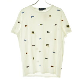 【中古】POLO RALPH LAUREN / ポロ ラルフローレンCUSTOM SLIMFIT フラッグ刺繍半袖Tシャツ【cacfajai-m】