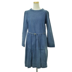 【中古】APC / アーペーセーシャンブレーデニム長袖ワンピース【cacdadcf-l】