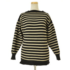 【中古】GUERNSEY WOOLLENS / ガンジーウーレンズボーダー ウール ガンジー長袖ニットセーター【cacfacbj-l】