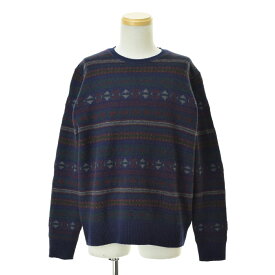 【中古】POLO RALPH LAUREN / ポロ ラルフローレンウールカシミヤ ジャガード ノルディック クルー長袖ニットセーター【cacgadae-m】