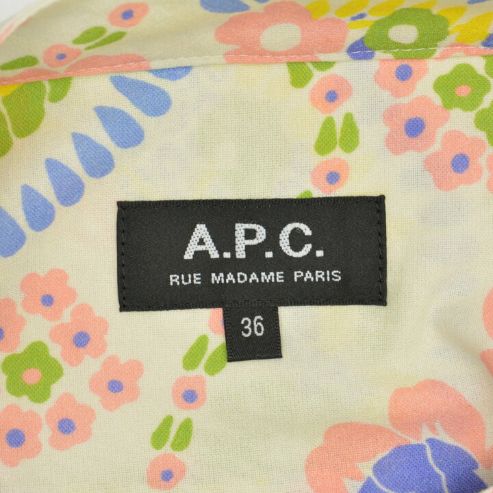 楽天市場】【中古】APC / アーペーセー総柄ヘンリーネック長袖ブラウス 