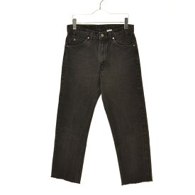 【中古】【期間限定値下げ】LEVIS / リーバイス90s USA製 40505-4159 オレンジタブ 後染め ブラック カットオフデニムパンツ【cacgacae-m】