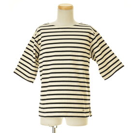 【中古】APC / アーペーセーロゴ刺繍 ボーダー半袖Tシャツ【cacebbaj-m】