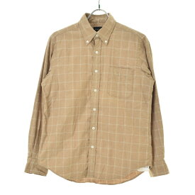 【中古】【期間限定値下げ】UNITED ARROWS Green Label Relaxing / ユナイテッドアローズグリーンレーベルリラクシング3211-187-3022 ナチュラルフィット ビエラ ボタンダウン ウィンドウペーン シャツ長袖シャツ【cacgacab-m】