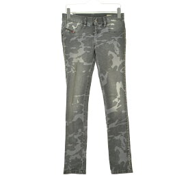 【中古】DIESEL / ディーゼルLivier J SUPER SLIM JEGGING WASH KXAUU STRETCH サイド装飾迷彩パンツ【cacdaebh-l】