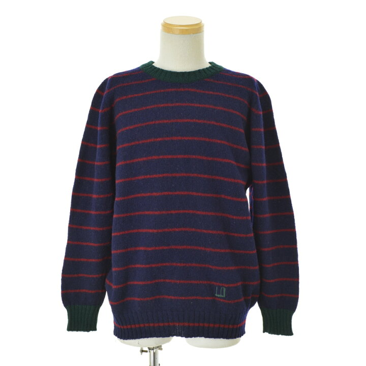 【dunhill】SPORT OLD ゴるふァー こッとン長袖にッとせーたー ダンひる dunhill SPORT にッと せーたー 長袖 はいねッく ろゴ