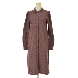 【中古】APC / アーペーセー丸襟 ボーダー長袖ワンピース【cacgacbj-l】