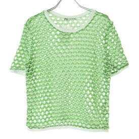 【中古】ZARA / ザラ透かし半袖ニット【cacebbcc-l】