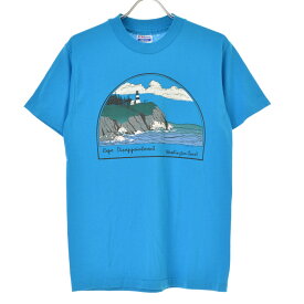 【中古】HANE'S / ヘインズ80s Washington Coast 風景画半袖Tシャツ【cacdajbj-m】