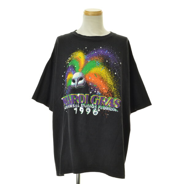 【中古】古着 / フルギ 90s UNIVERSAL STUDIOS FLORIDA MARDI GRAS七分袖Tシャツ【cacebabd-m】