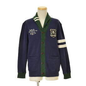 【中古】POLO RALPH LAUREN / ポロ ラルフローレンショールカラー スウェット長袖カーディガン【cacfbcbj-m】