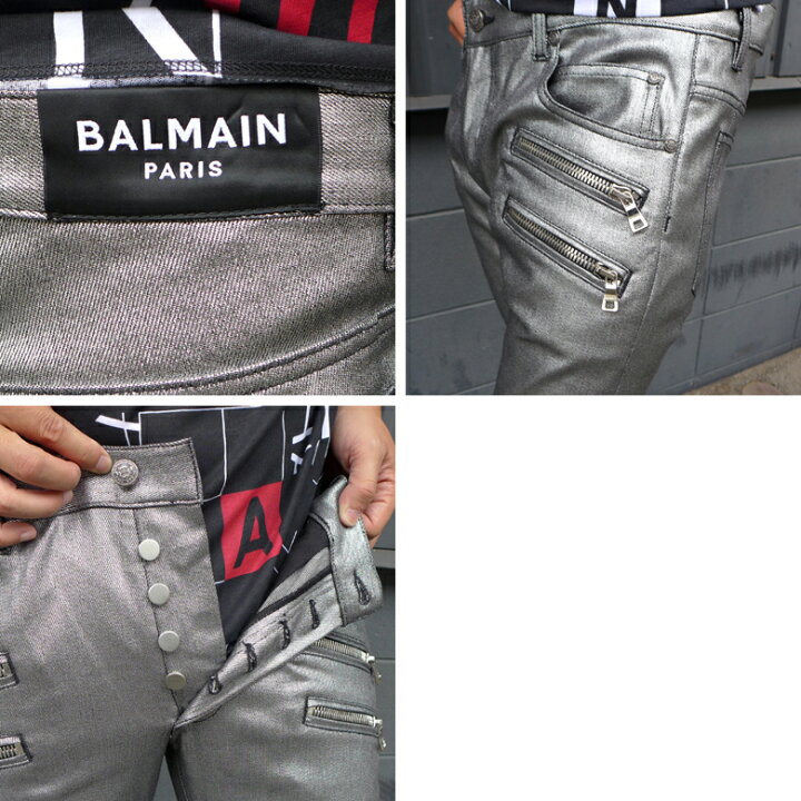楽天市場】BALMAIN バルマン メンズ デニムジーンズバイカースウェット 