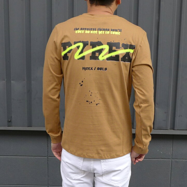 楽天市場】PYREX (パイレックス)メンズ長袖 クルーネックTシャツ ロンT 