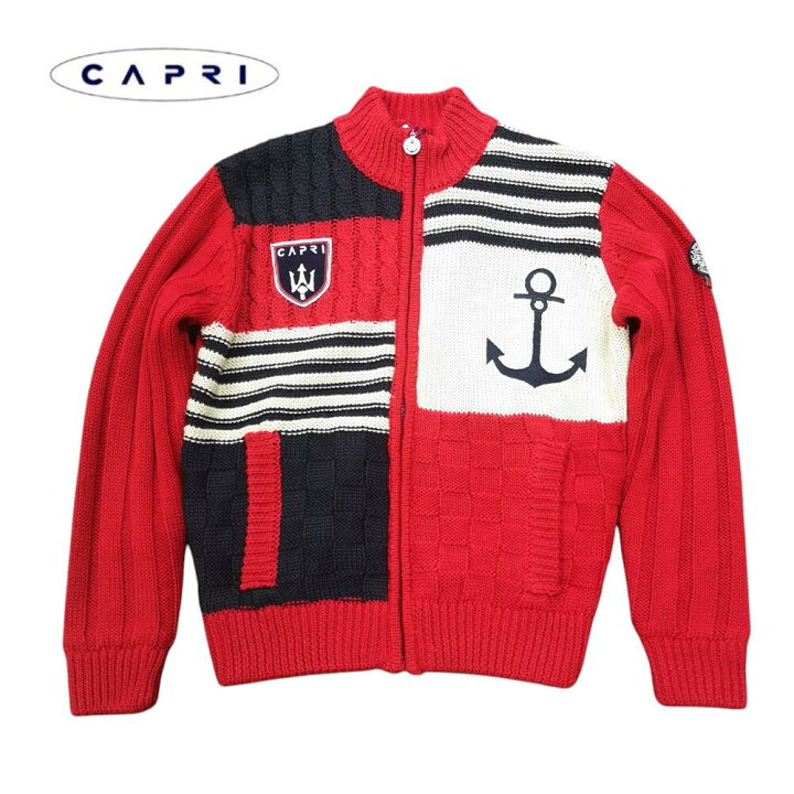 楽天市場】カプリ（capri）メンズ フルジップ カーディガン ニット 