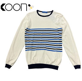 クーン(KOON) 　メンズ コットン クールネック セーターイタリア製 送料無料