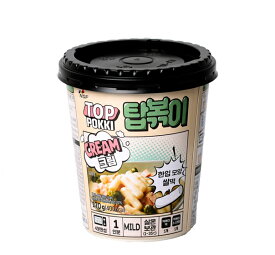 賞味26/01/30迄　TOP　POKKI　カップトッポキ (クリーム味) 170g　韓国トッポキ　《トッポギ おやつ お餅 料理用餅 韓国 韓国お餅 韓国料理 韓国食材 韓国食品 韓国食料品 レトルトトッポキ クリーム味 甘い 甘辛》