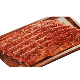 【自家製】屋台ポチャ　BBQ・味付・牛LAカルビ　1kg★クール便選択対象商品★