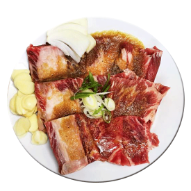 【自家製】屋台ポチャ　BBQ・味付・牛カルビ　1kg★クール便選択対象商品★