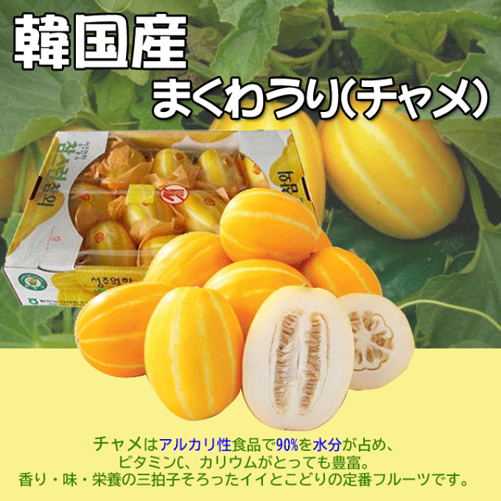 楽天市場】【韓国産ウリ】まくわうり(チャメ) 5個 小玉〔クール便商品