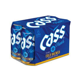 地域別送料無料 CASSビール(缶) 355ml×6缶セット　韓国語版 韓国ビール カスビール カスフレッシュ 瓶ビール 韓国 シェアNo.1 瓶ビール カスビール カスフレッシュ コールドブリュー 低温熟成72時間ビール【韓国食品・韓国酒・韓国ビール・韓国お土産】