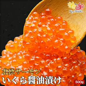 北欧サーモン いくら醤油漬 500g（250g×2パック） サーモントラウト 青森県加工 小粒 ご飯のお供 ごはんのお供 魚卵 イクラ 海鮮丼 手巻き寿司 ちらし寿司 敬老の日 ギフト プレゼント 贈り物 お祝い のし対応 お取り寄せ