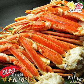 年末指定OK！ 訳あり ずわいがに 肩付き脚 総重量1kg（正味重量800g） ボイル ずわい蟹 ズワイガニ カニ脚 蟹脚 不揃い 規格外 海鮮 足 ギフト 贈り物 お祝い のし対応