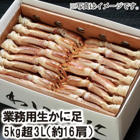 【24-040】業務用生ずわいかに足 5kg超3L （約16肩）カニ ズワイガニ 送料無料 かに 蟹 ギフト お取り寄せグルメ