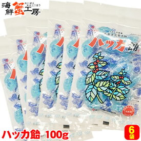 ハッカ飴 100g 6個セット 永田製飴 北海道 北見 名物 お土産 のど飴 キャンディー メール便 送料無料 ご当地 ギフト 個包装 誕生日祝御礼 内祝 お取り寄せ グルメ