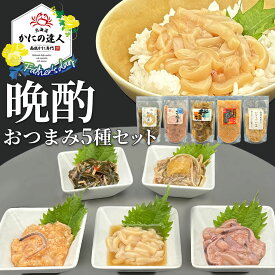 【楽天スーパーSALEポイント2倍】 晩酌おつまみセット | 塩辛 珍味 5種 詰め合わせ 北海道 海鮮漬け えび いか 塩辛 いかさし めかぶ 松前漬け ぶっかけ丼 冷凍ストック可能 お取り寄せ 海鮮 ギフト 誕生日 贈り物 高級 グルメ 送料無料 人気 お取り寄せ