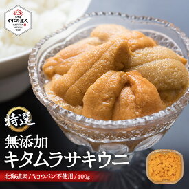 【楽天スーパーSALEポイント2倍】 北海道産キタムラサキウニ 塩水パック100g うに 雲丹 ムラサキウニ 天然 海鮮 朝獲れ 無添加 ミョウバン不使用 安心安全 生食 塩水 贈り物 お取り寄せ お中元 お祝い 熨斗 バースデー 誕生日 お歳暮 夏ギフト 稀少品 夏季限定 父の日