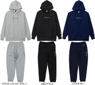 チャンピオン フーデッド スウェット パーカー + パンツ 上下セット C3-CB112 + C3-CB212 メンズ バスケ…