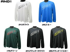 メール便無料 アンドワン AND1 Tシャツ メンズ OUTLINE HOOK L/S TEE 長袖 73106 バスケット