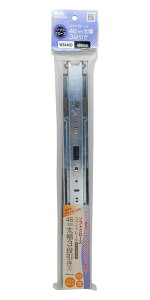 和気産業 ソフトクローズ スライドレール 46mm太幅 3段引き シルバー 400mm 棚 引き出し 交換 WS440D 2本入(ペア)