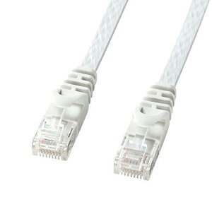 TTvC LANP[u p\RALANnuΉ CAT6 tbg^Cv 1Gbps/250MHz MKrbg C[TlbgP[u RJ45RlN^ c܂h~ (10m) zCg LA-FL6-10W