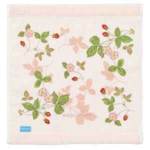 nishikawa 【 西川 】 今治 ハンドタオル 34X35cm 洗える 綿100% ウェッジウッド ワイルド ストロベリー やわらか 日本製 ピンク TT33905601