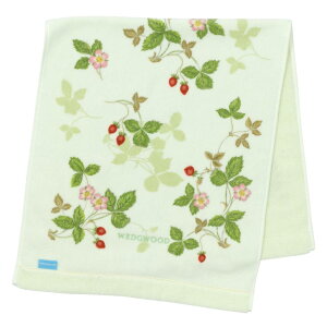 nishikawa 【 西川 】 今治 フェイスタオル 34X75cm 洗える 綿100% ウェッジウッド ワイルド ストロベリー やわらか 日本製 グリーン TT23165601