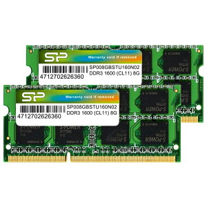 SP Silicon Power VRp[ m[gPCp DDR3 1600 PC3-12800 8GB×2 (16GB) 204Pin Mac Ή SP016GBSTU160N22
